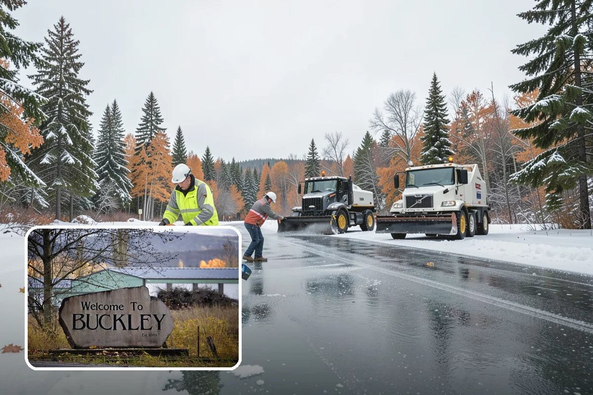 Sidewalk Ice Removal in Buckley, Pierce County, WA - Removes bonded ice deicer is slow to lift