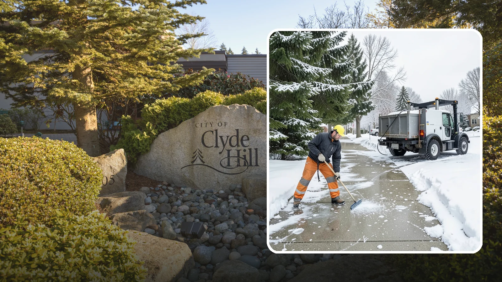 Sidewalk Ice Removal in Clyde Hill, King County, WA - We remove bonded sidewalk ice left by thaw-and-refreeze cycles so walks are truly safe.