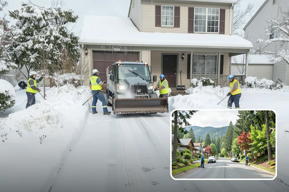 Sidewalk Ice Removal in Darrington, Snohomish County, WA - Removes bonded ice deicer is slow to lift