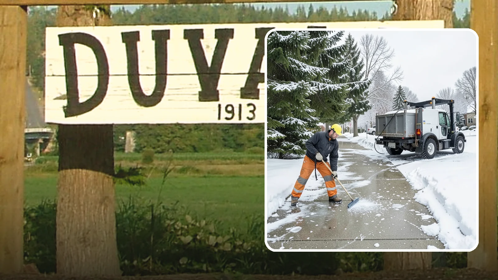 Sidewalk Ice Removal in Duvall, King County, WA - We remove bonded sidewalk ice left by thaw-and-refreeze cycles so walks are truly safe.