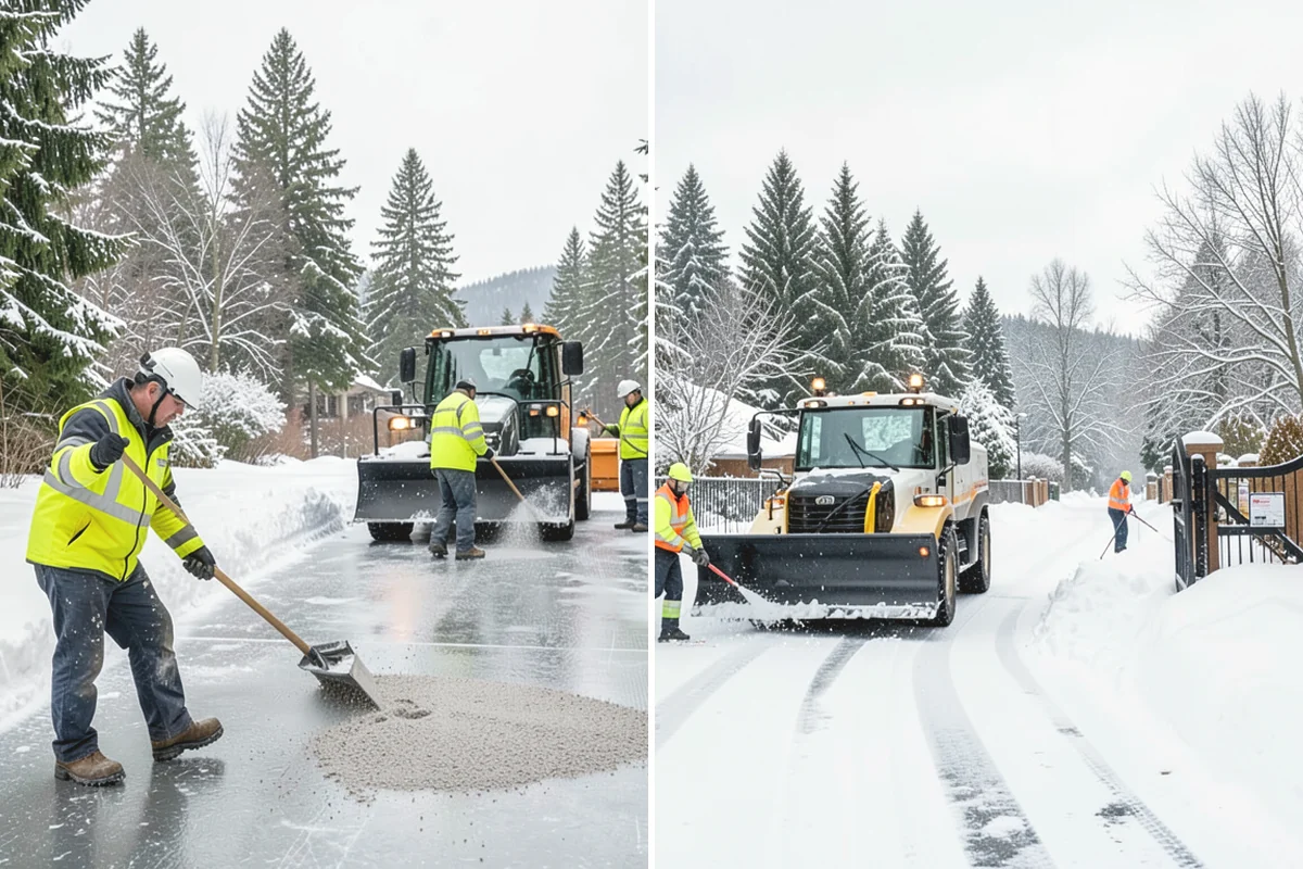 Sidewalk Ice Removal in Duvall, King County, WA - We identify bonded ice from refreeze cycles