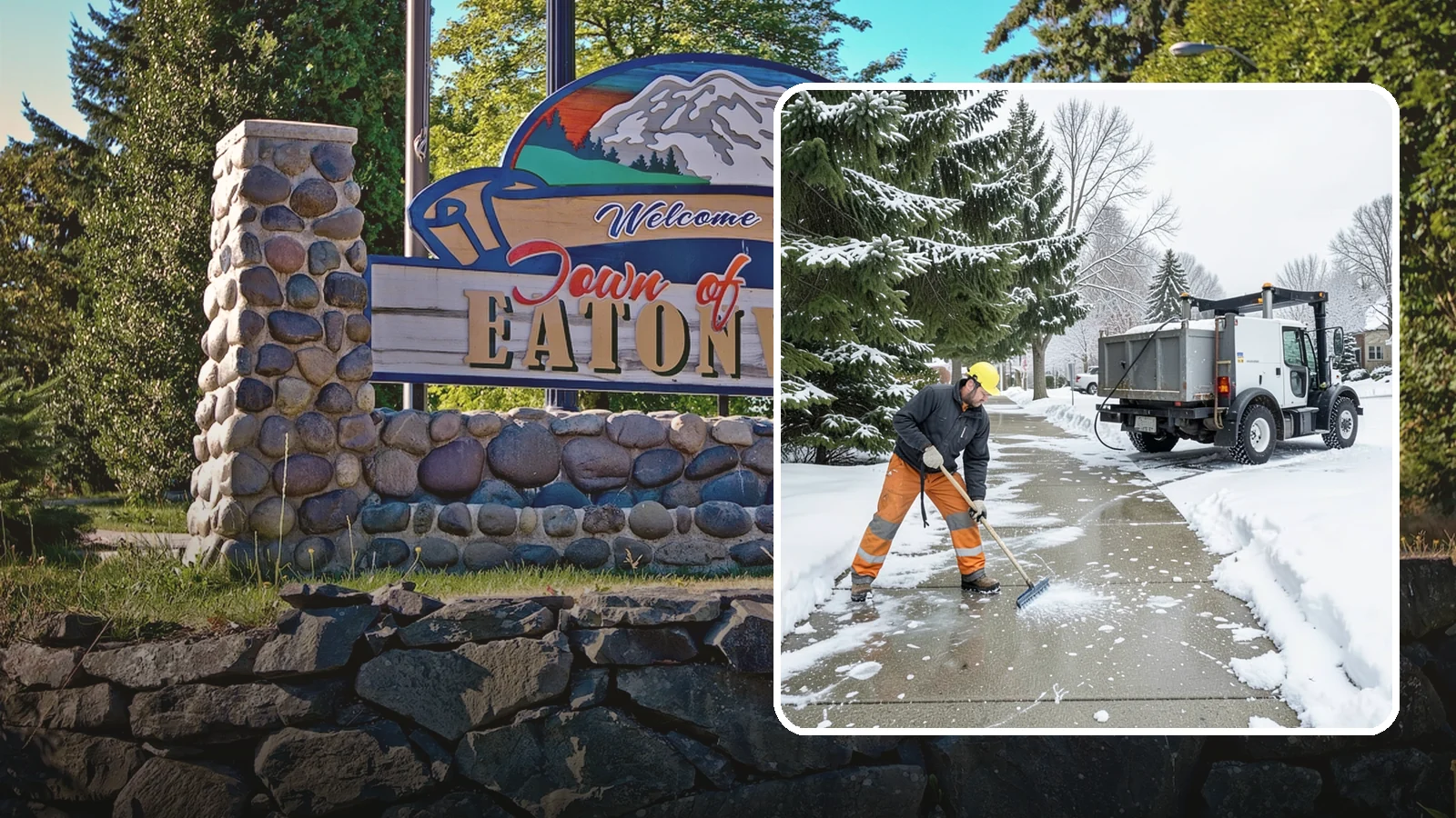 Sidewalk Ice Removal in Eatonville, Pierce County, WA - We remove bonded sidewalk ice left by thaw-and-refreeze cycles so walks are truly safe.