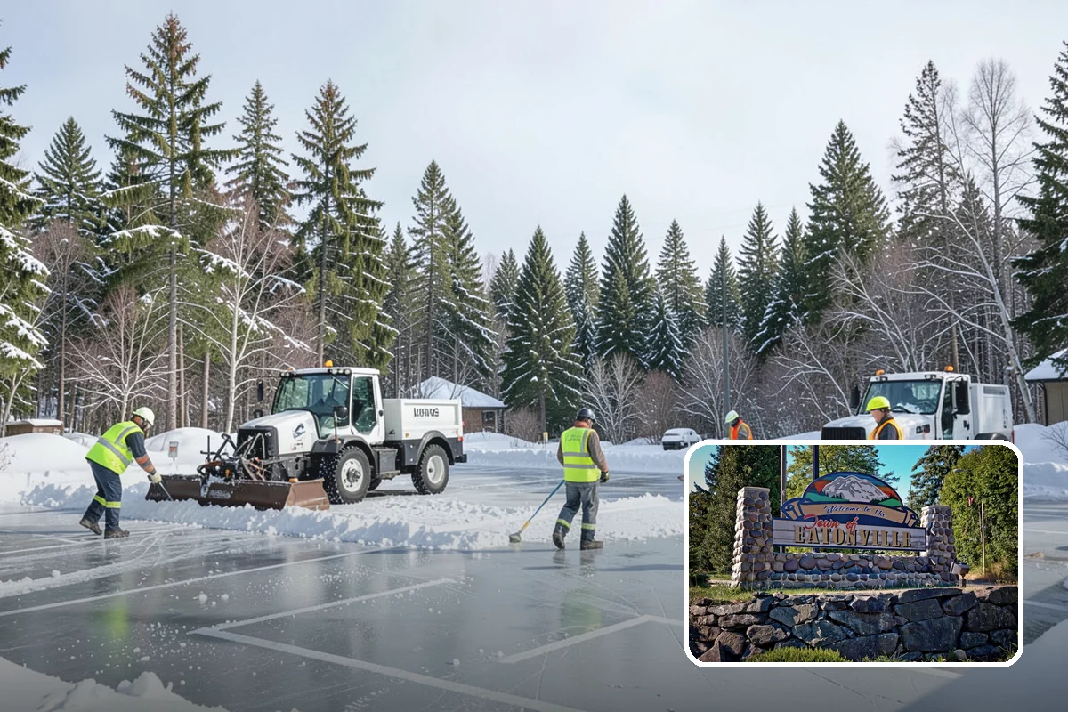 Sidewalk Ice Removal in Eatonville, Pierce County, WA - Removes bonded ice deicer is slow to lift