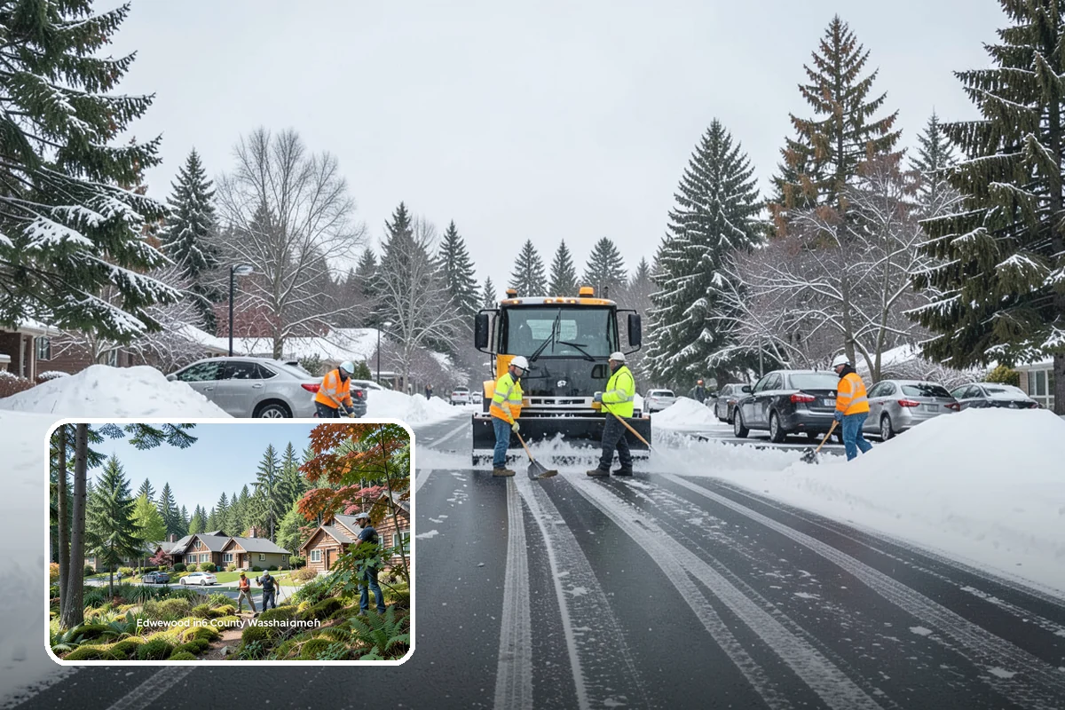 Sidewalk Ice Removal in Edgewood, Pierce County, WA - Removes bonded ice deicer is slow to lift