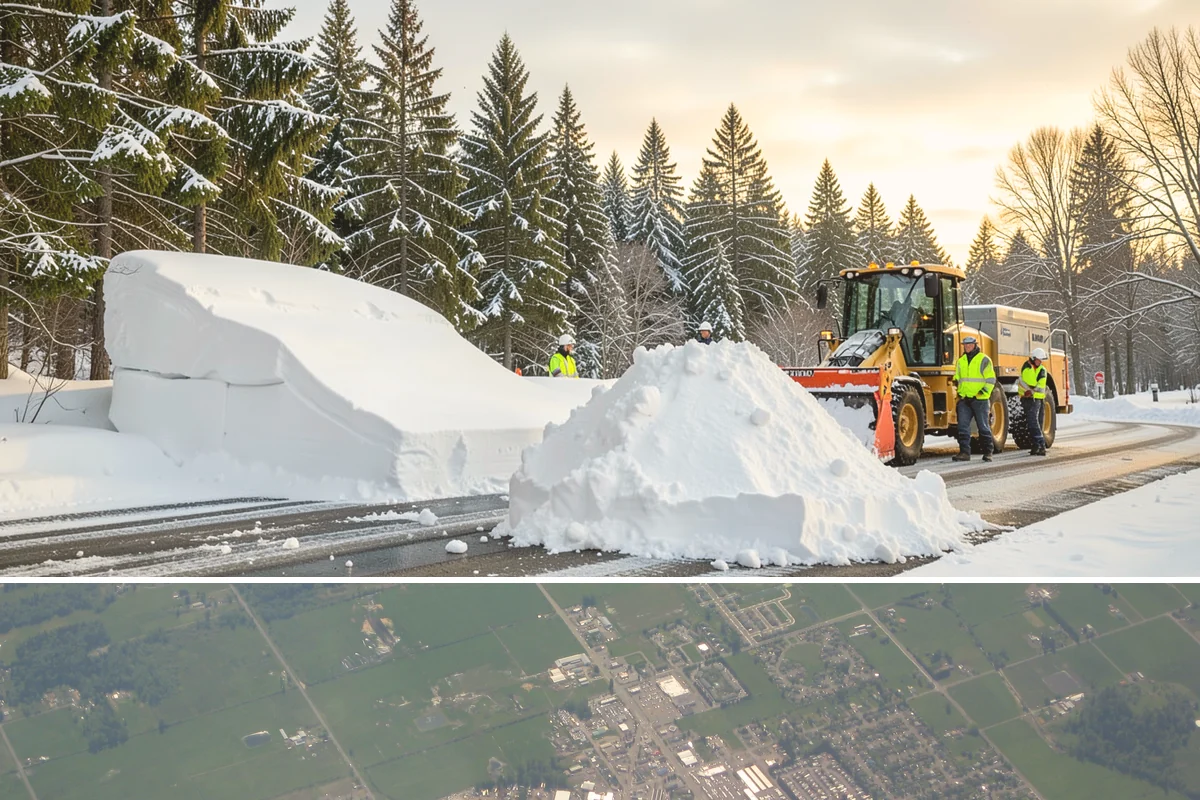 Sidewalk Ice Removal in Enumclaw, King County, WA - Sidewalk ice removal peaks during freeze-thaw stretches from midwinter into spring.