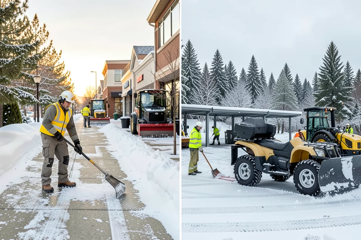 Sidewalk Ice Removal in Federal Way, King County, WA - We identify bonded ice from refreeze cycles