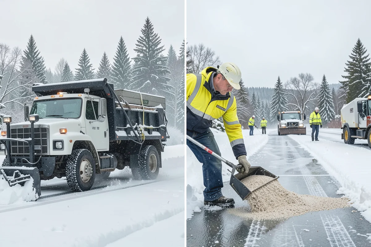 Sidewalk Ice Removal in Granite Falls, Snohomish County, WA - We identify bonded ice from refreeze cycles