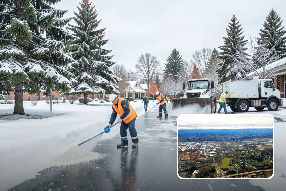Sidewalk Ice Removal in Kent, King County, WA - Removes bonded ice deicer is slow to lift