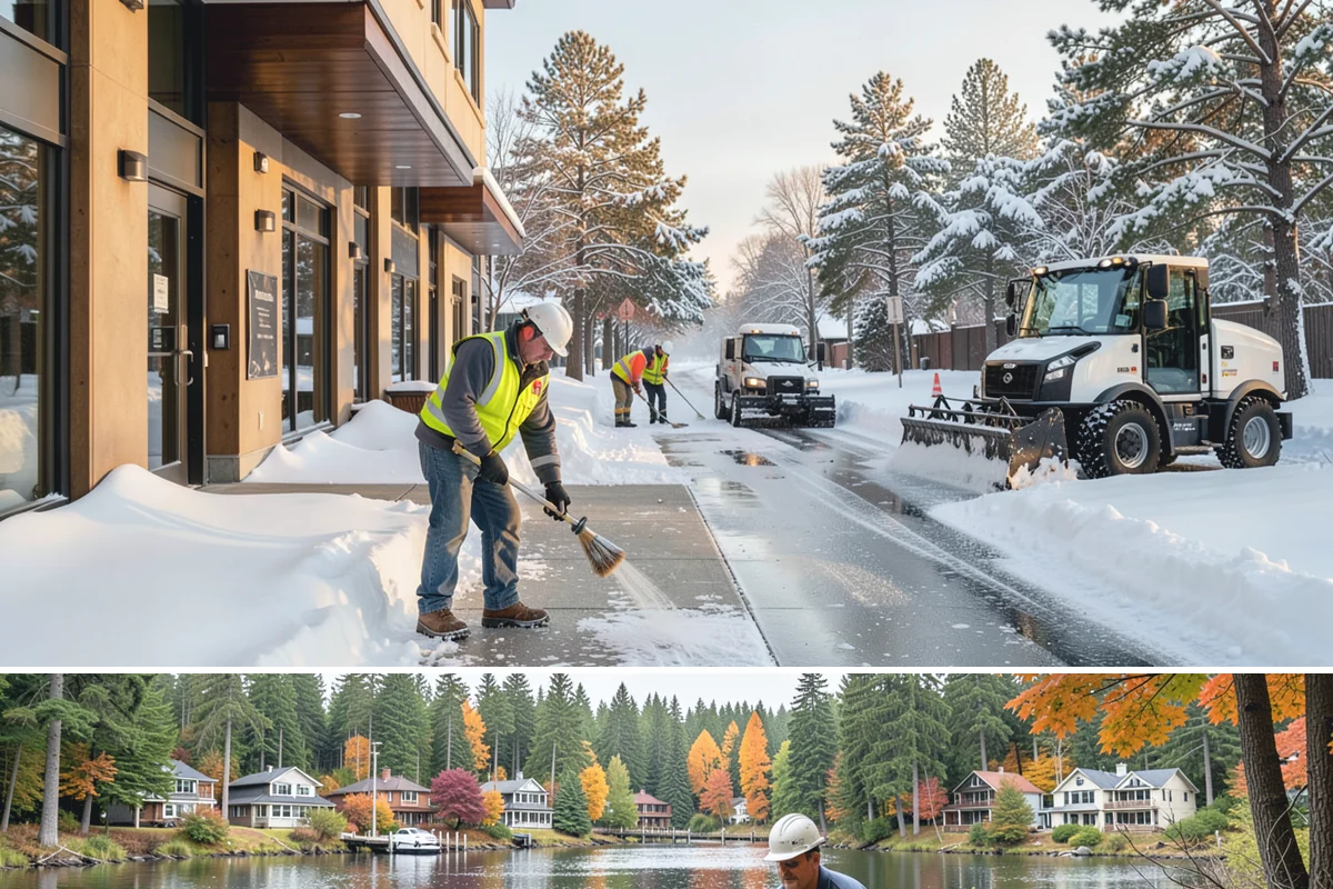 Sidewalk Ice Removal in La Conner, Skagit County, WA - Sidewalk ice removal peaks during freeze-thaw stretches from midwinter into spring.