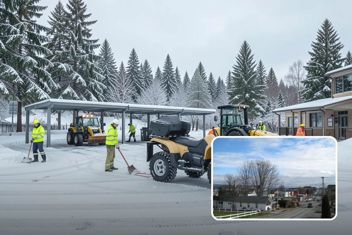 Sidewalk Ice Removal in Langley, Island County, WA - Removes bonded ice deicer is slow to lift