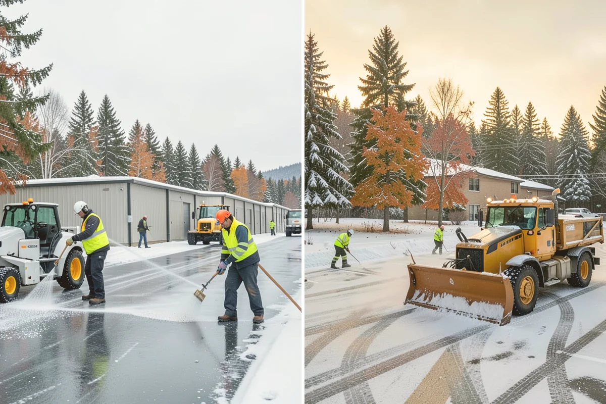 Sidewalk Ice Removal in Langley, Island County, WA - We identify bonded ice from refreeze cycles