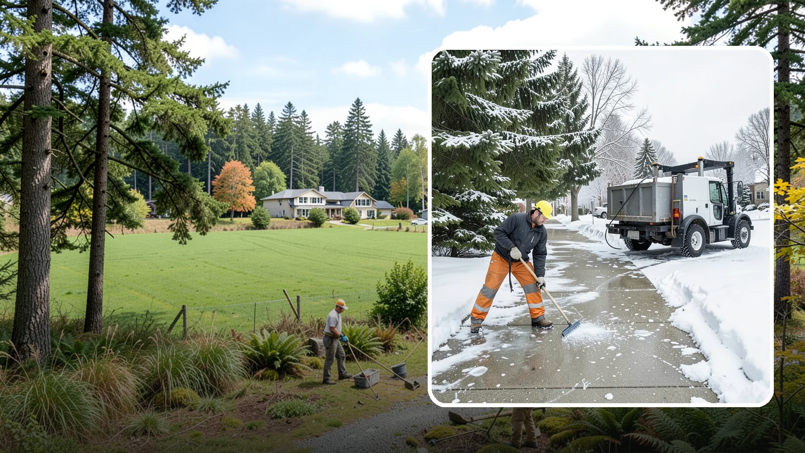 Sidewalk Ice Removal in Lyman, Skagit County, WA - We remove bonded sidewalk ice left by thaw-and-refreeze cycles so walks are truly safe.