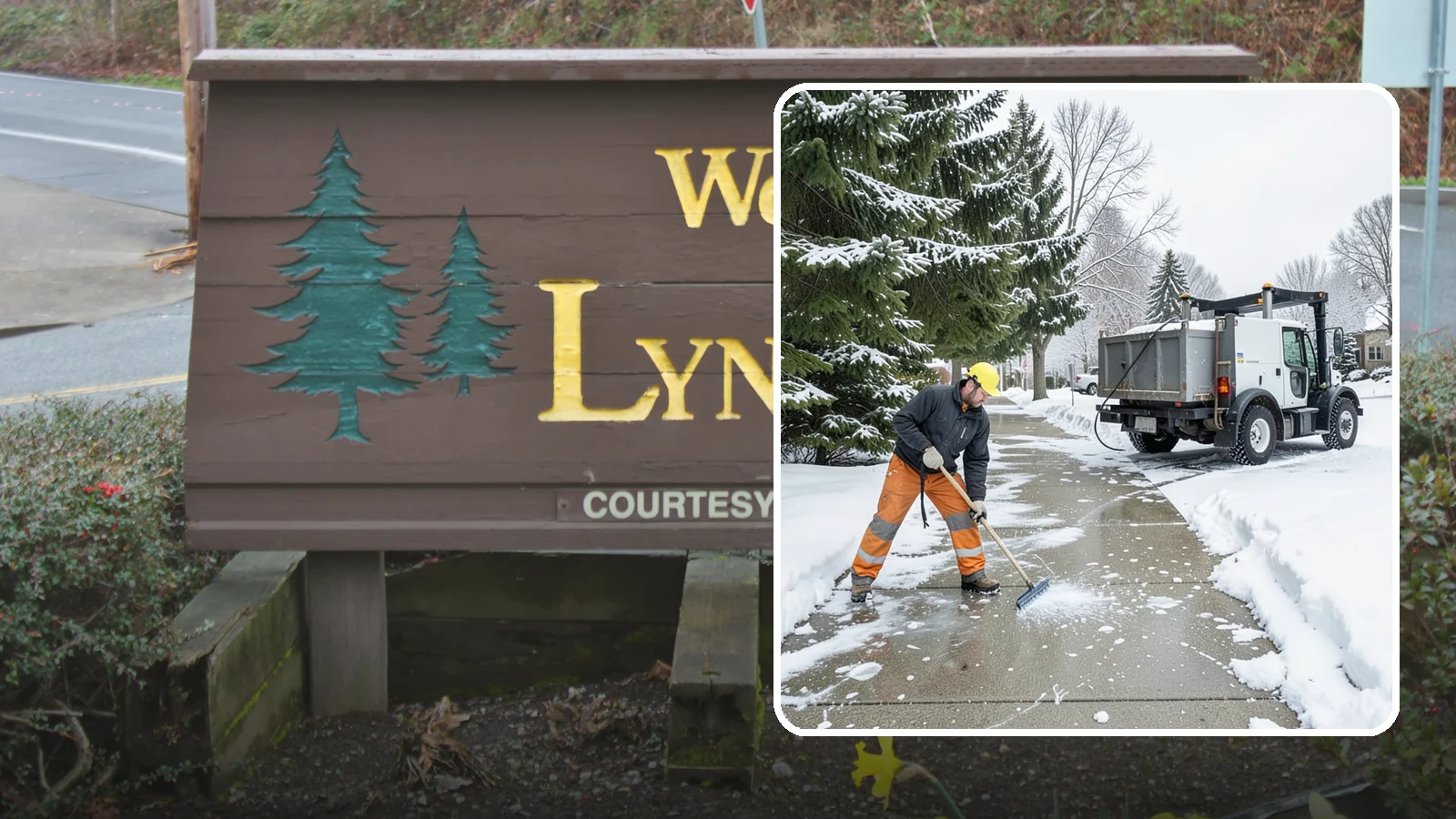 Sidewalk Ice Removal in Lynnwood, Snohomish County, WA - We remove bonded sidewalk ice left by thaw-and-refreeze cycles so walks are truly safe.