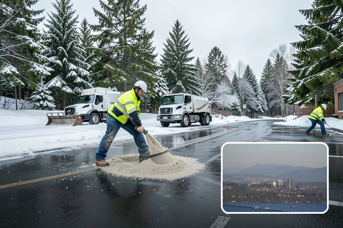 Sidewalk Ice Removal in Medina, King County, WA - Removes bonded ice deicer is slow to lift