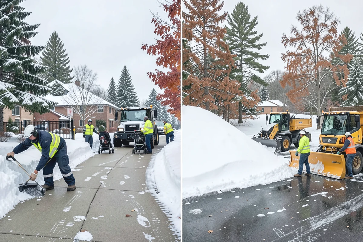 Sidewalk Ice Removal in Medina, King County, WA - We identify bonded ice from refreeze cycles