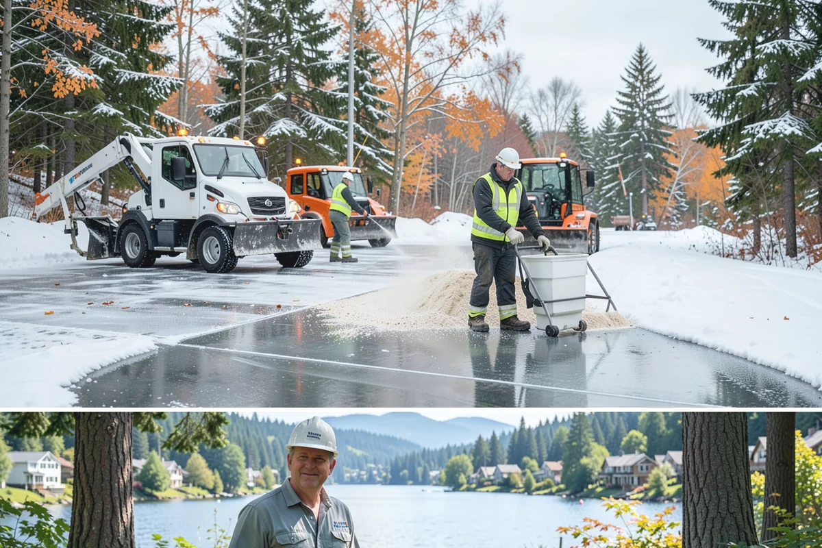 Sidewalk Ice Removal in Milton, King County, WA - Sidewalk ice removal peaks during freeze-thaw stretches from midwinter into spring.