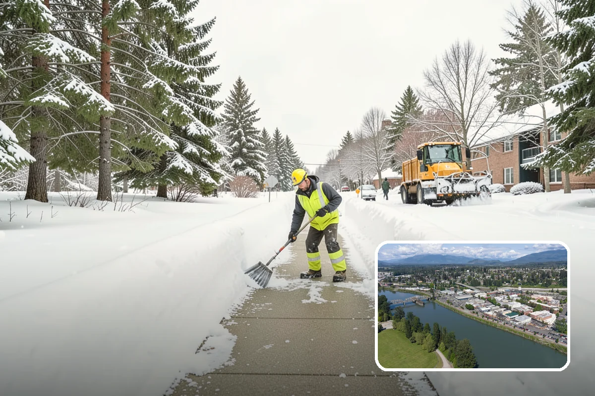 Sidewalk Ice Removal in Mount Vernon, Skagit County, WA - Removes bonded ice deicer is slow to lift
