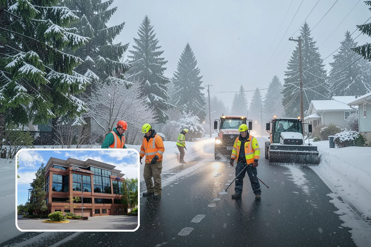 Sidewalk Ice Removal in Mountlake Terrace, Snohomish County, WA - Removes bonded ice deicer is slow to lift