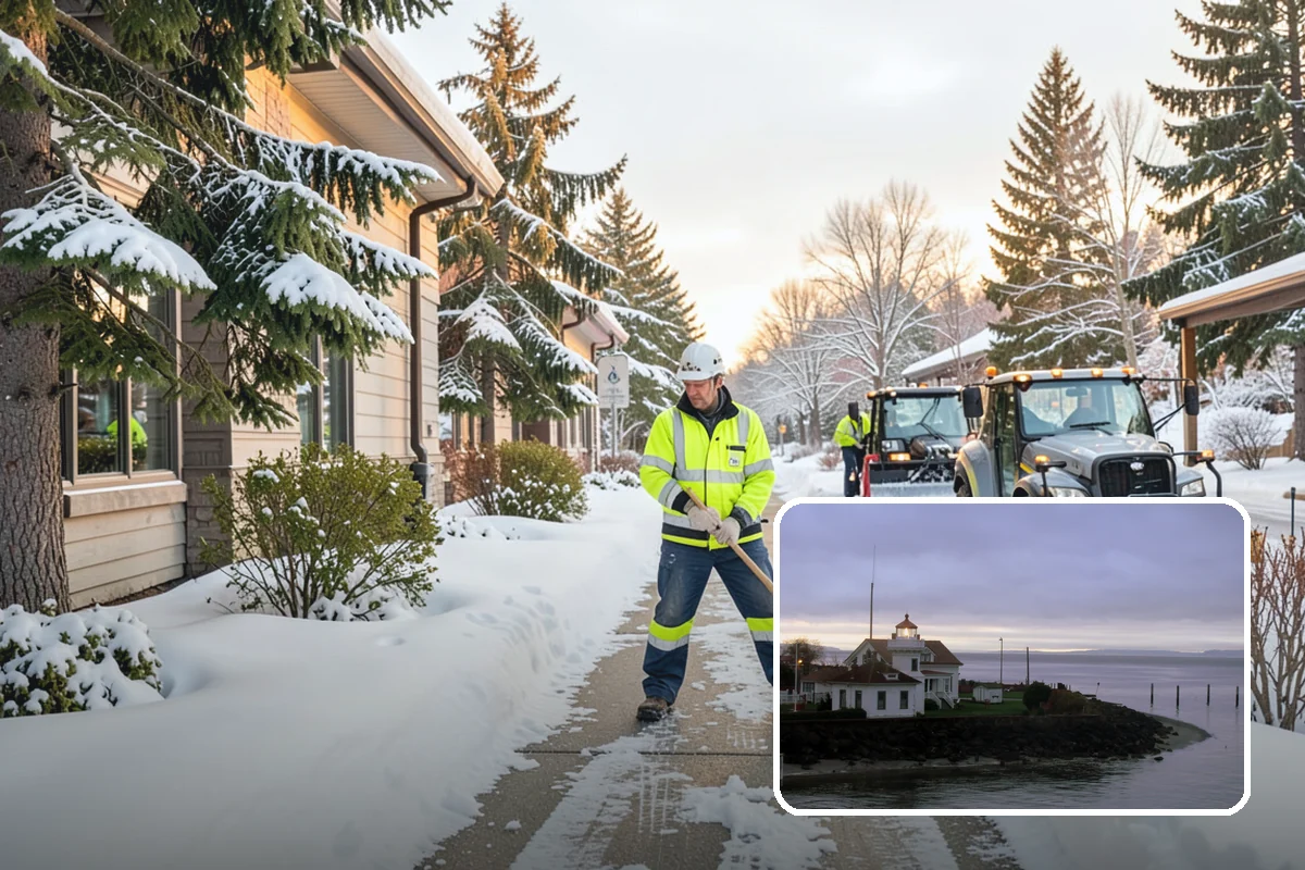 Sidewalk Ice Removal in Mukilteo, Snohomish County, WA - Removes bonded ice deicer is slow to lift