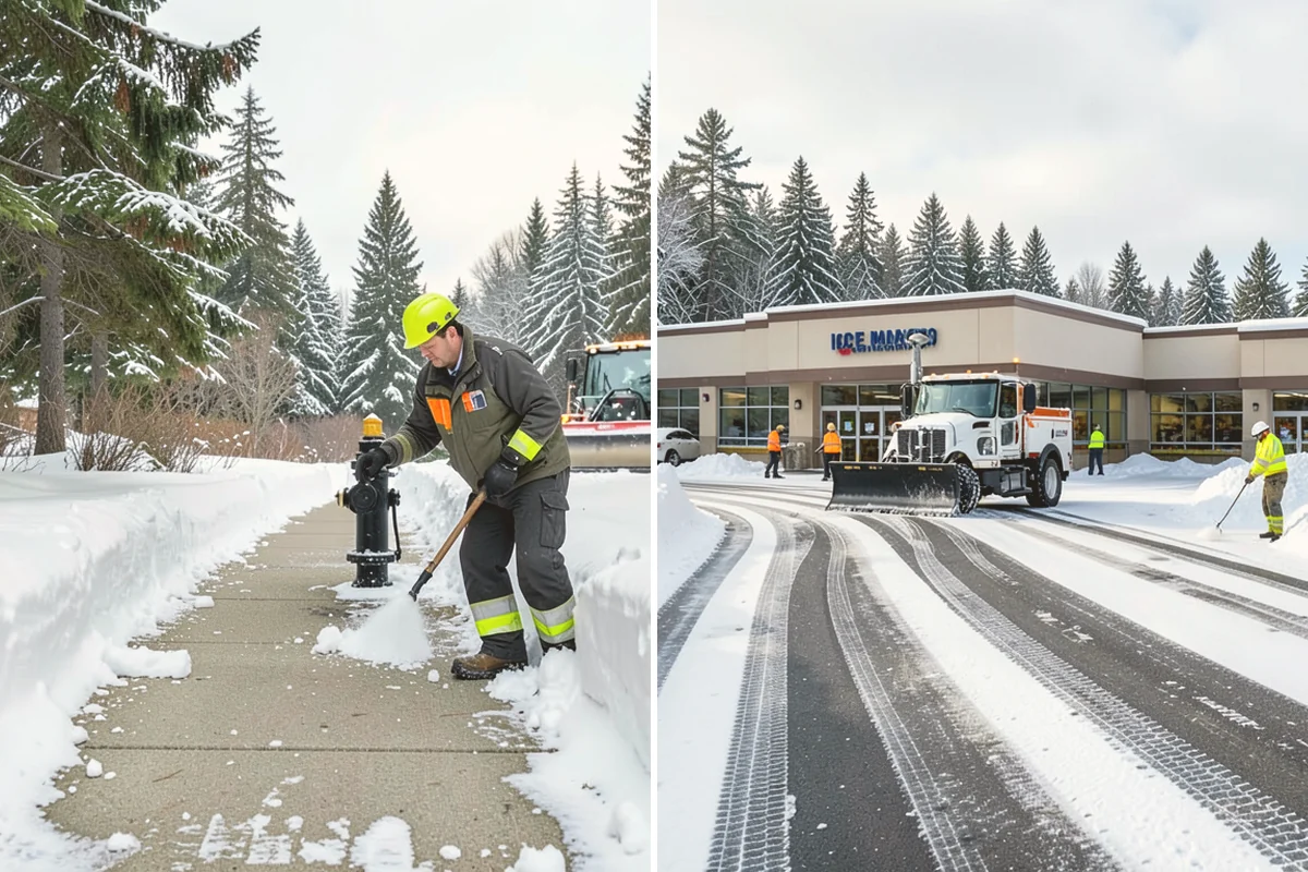 Sidewalk Ice Removal in Newcastle, King County, WA - We identify bonded ice from refreeze cycles