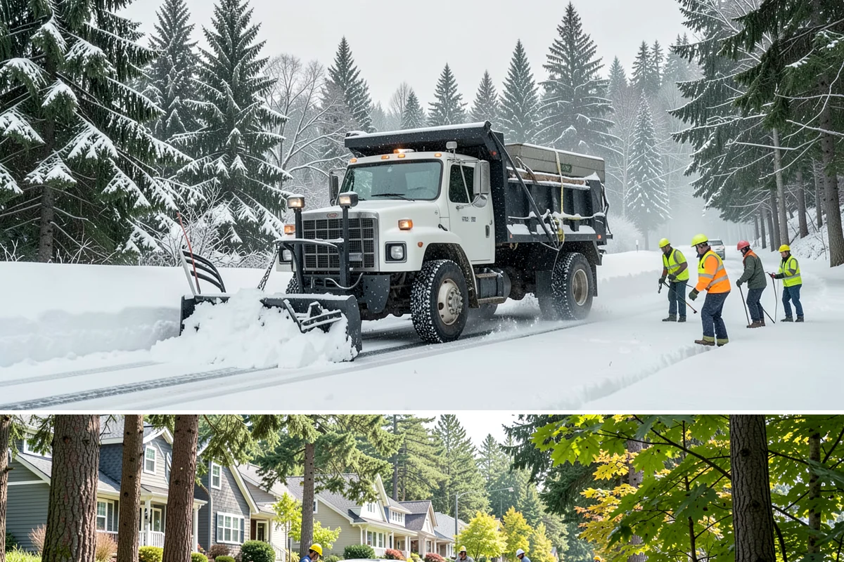 Sidewalk Ice Removal in Normandy Park, King County, WA - Sidewalk ice removal peaks during freeze-thaw stretches from midwinter into spring.