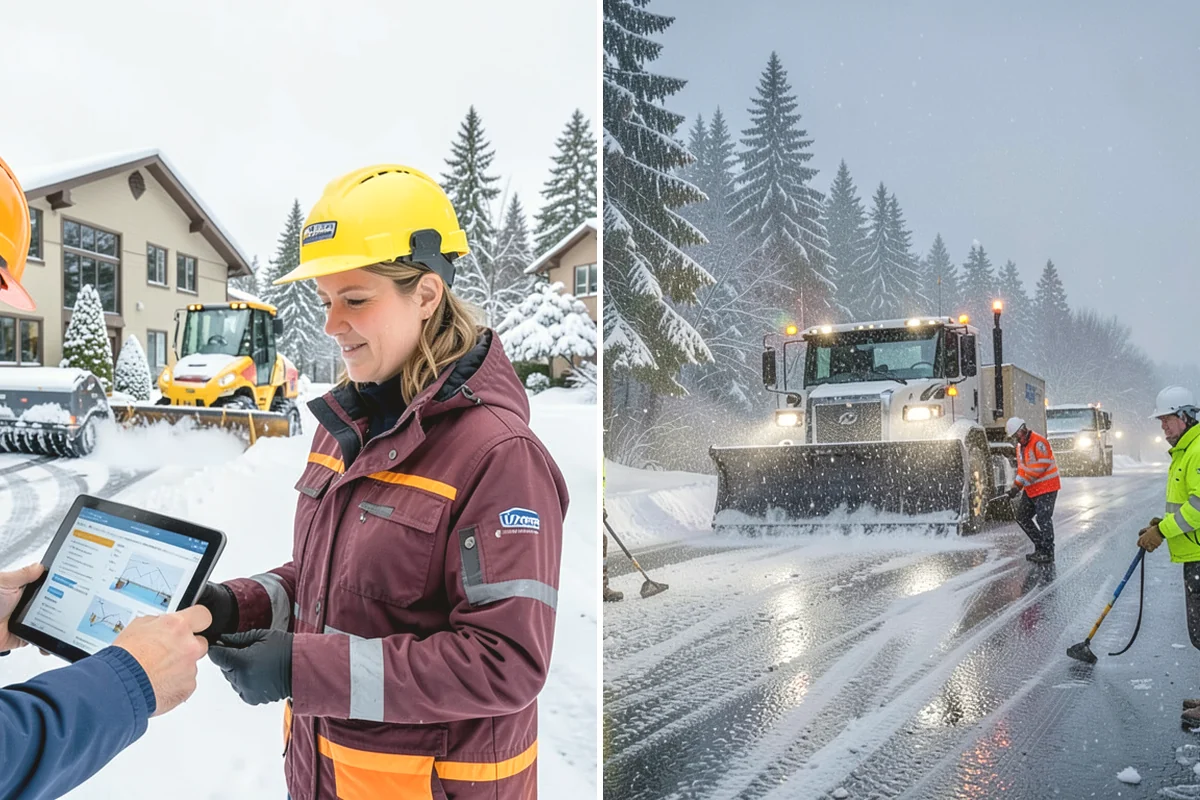 Sidewalk Ice Removal in North Bend, King County, WA - We identify bonded ice from refreeze cycles