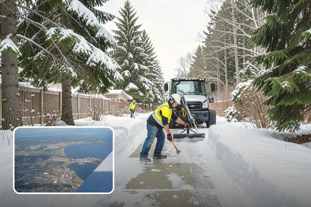Sidewalk Ice Removal in Oak Harbor, Island County, WA - Removes bonded ice deicer is slow to lift
