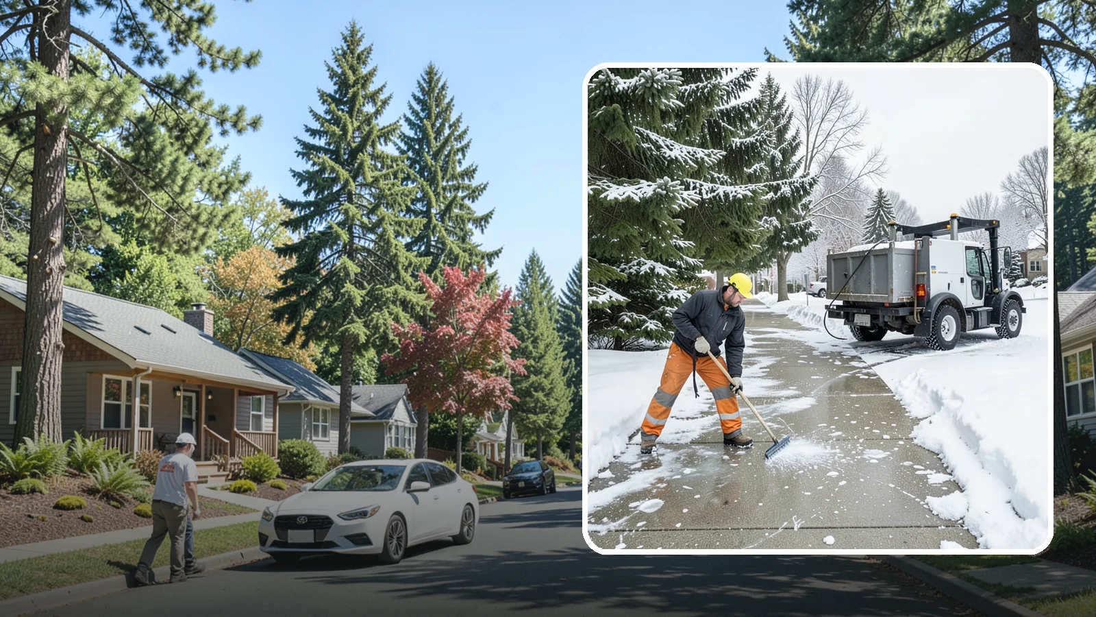 Sidewalk Ice Removal in Orting, Pierce County, WA - We remove bonded sidewalk ice left by thaw-and-refreeze cycles so walks are truly safe.