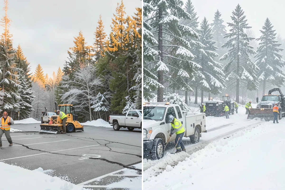 Sidewalk Ice Removal in Ruston, Pierce County, WA - We identify bonded ice from refreeze cycles