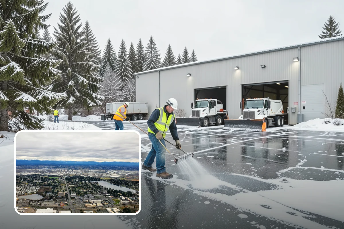 Sidewalk Ice Removal in SeaTac, King County, WA - Removes bonded ice deicer is slow to lift