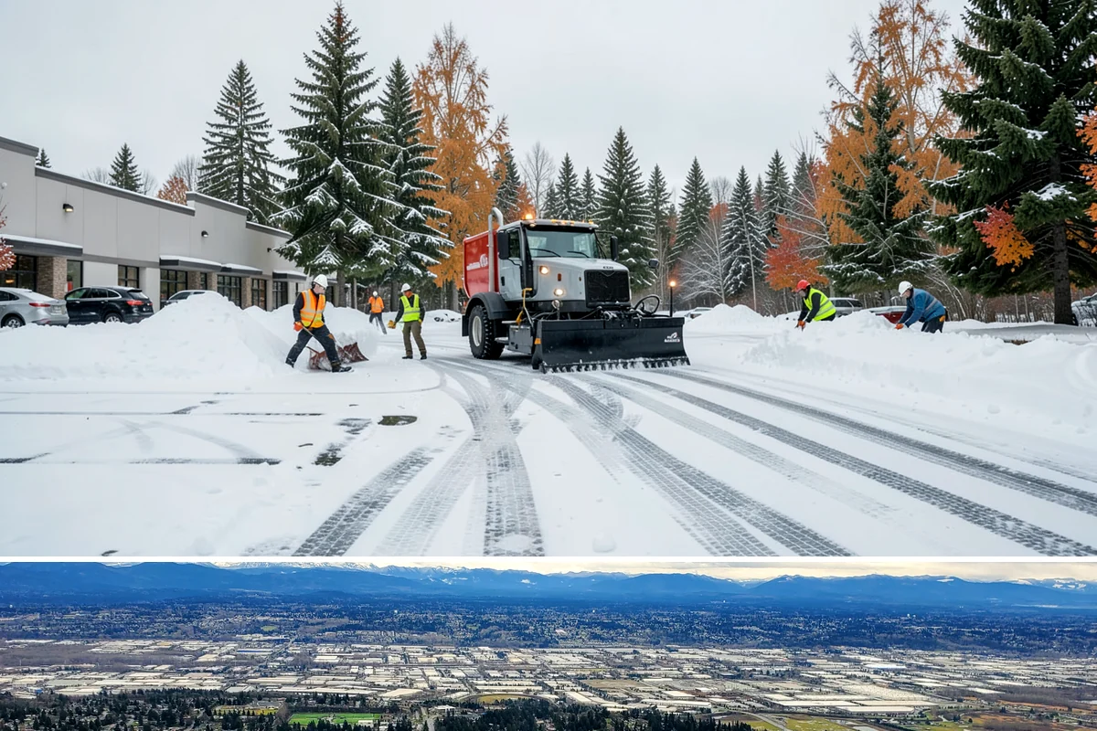 Sidewalk Ice Removal in SeaTac, King County, WA - Sidewalk ice removal peaks during freeze-thaw stretches from midwinter into spring.