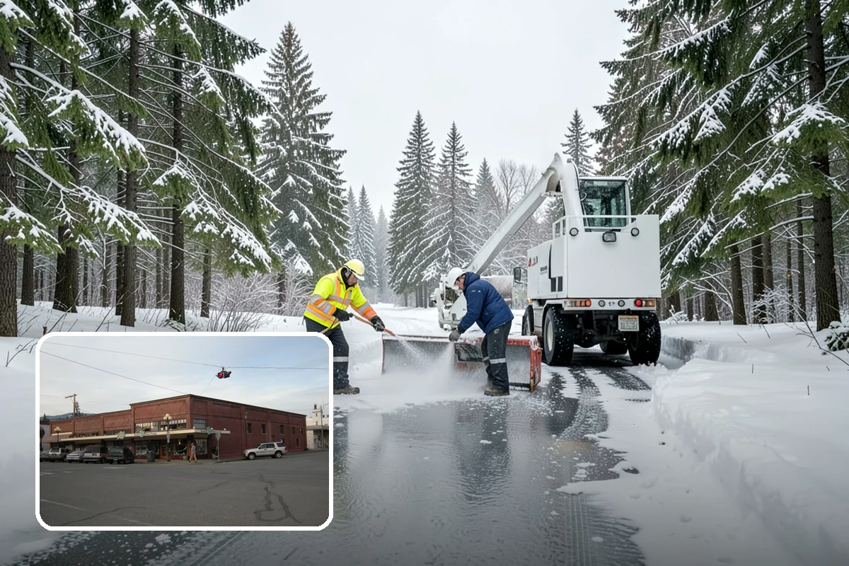 Sidewalk Ice Removal in Sedro-Woolley, Skagit County, WA - Removes bonded ice deicer is slow to lift