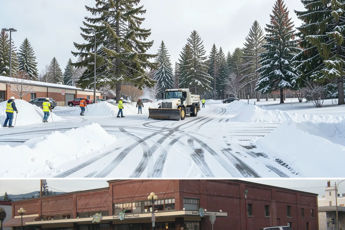 Sidewalk Ice Removal in Sedro-Woolley, Skagit County, WA - Sidewalk ice removal peaks during freeze-thaw stretches from midwinter into spring.