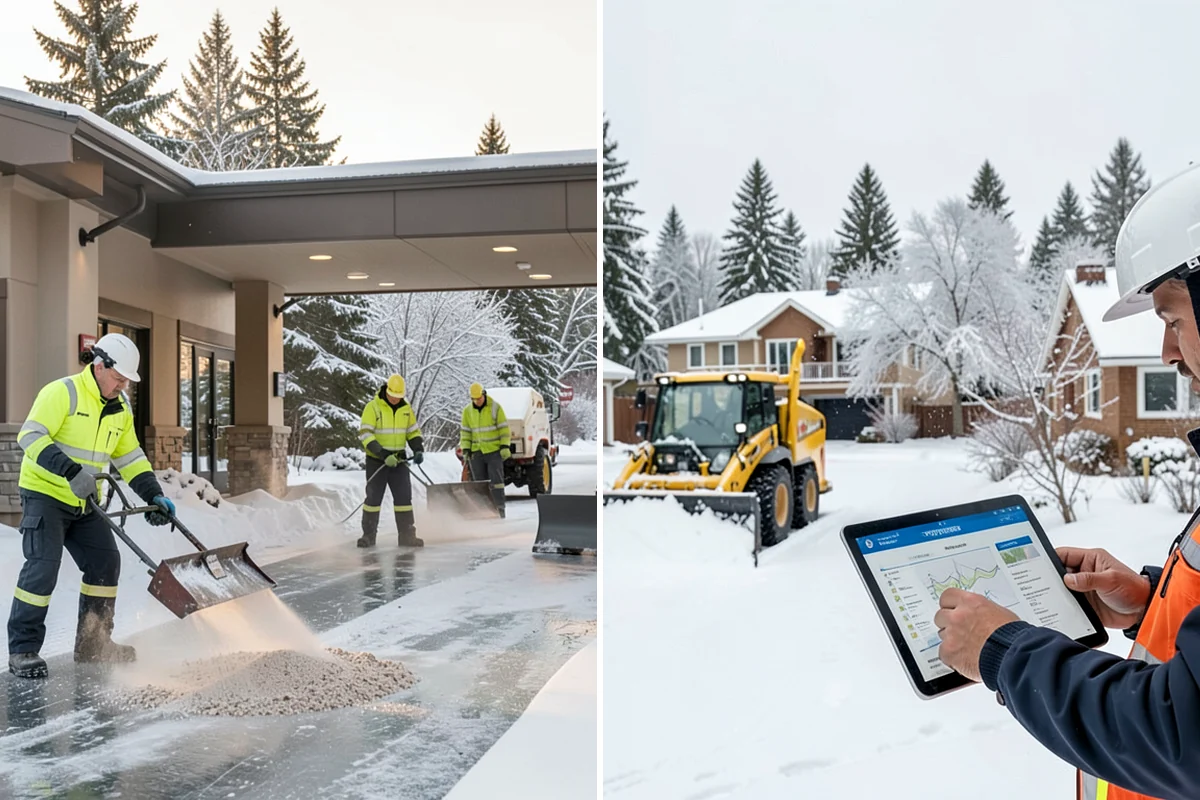 Sidewalk Ice Removal in Shoreline, King County, WA - We identify bonded ice from refreeze cycles