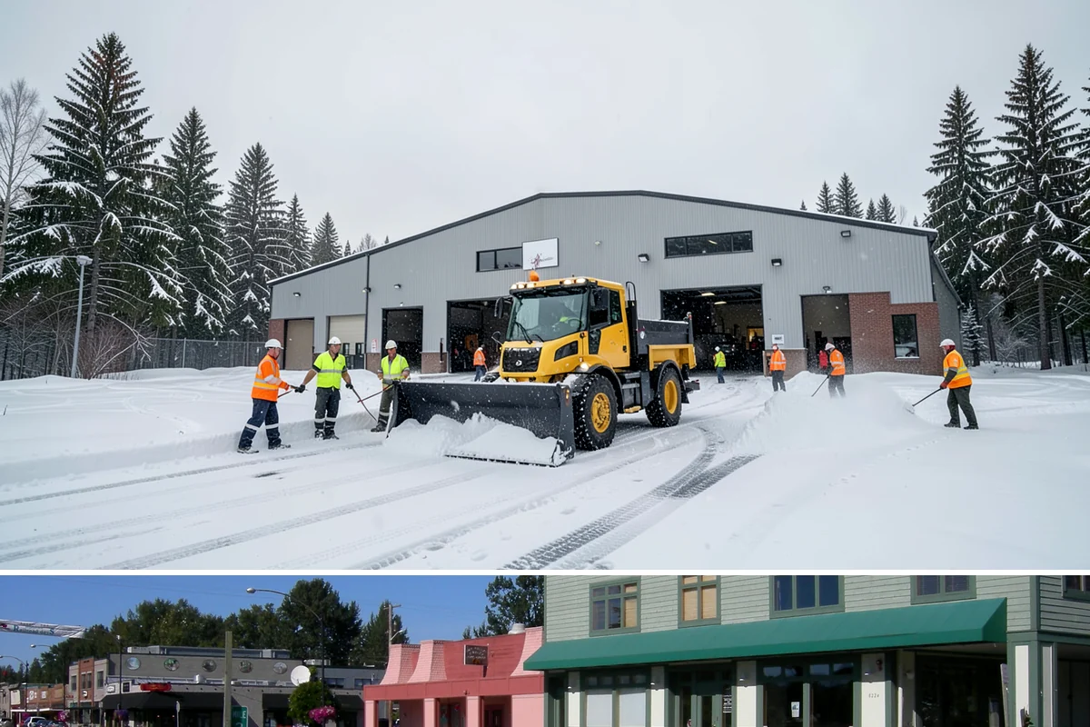 Sidewalk Ice Removal in Snoqualmie, King County, WA - Sidewalk ice removal peaks during freeze-thaw stretches from midwinter into spring.