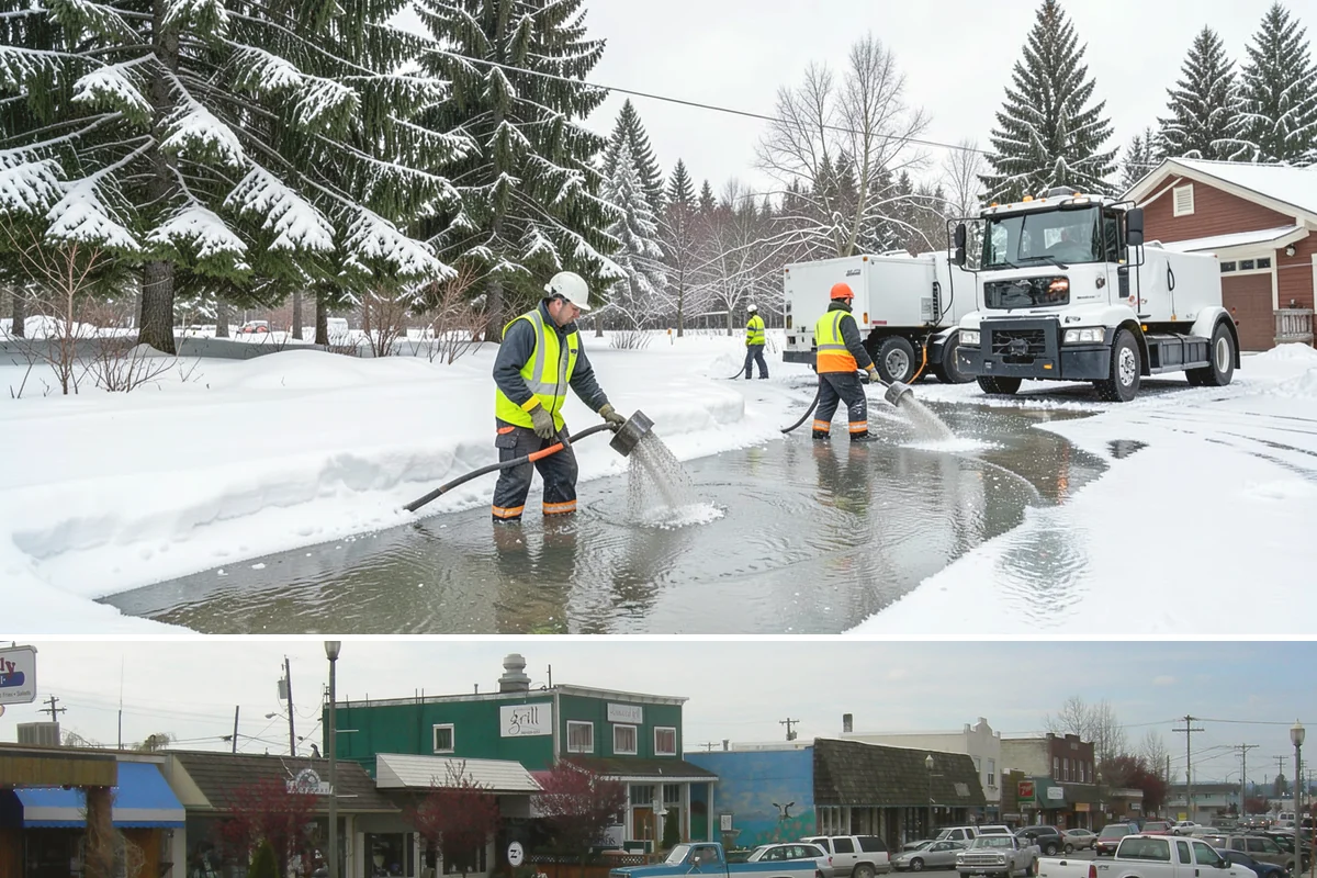 Sidewalk Ice Removal in Stanwood, Snohomish County, WA - Sidewalk ice removal peaks during freeze-thaw stretches from midwinter into spring.