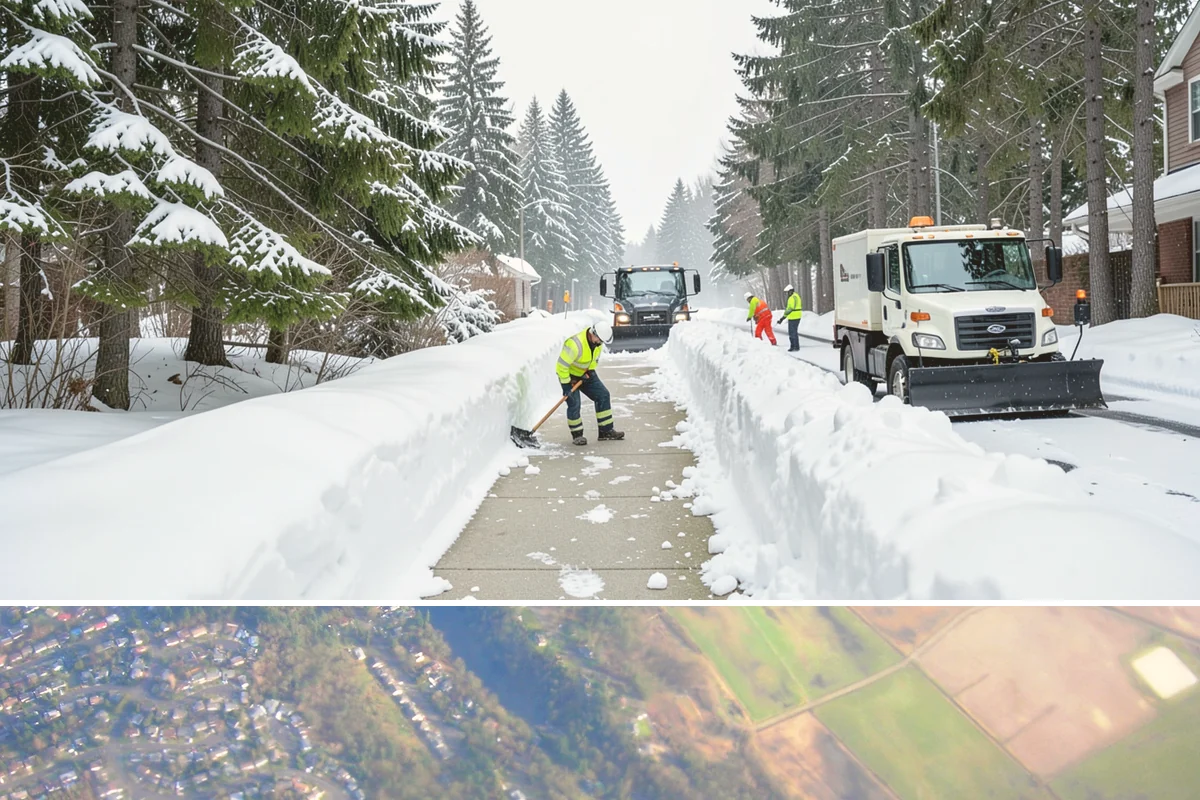 Sidewalk Salting in Algona, King County, WA - Sidewalk salting runs strongest through the midwinter freeze window.