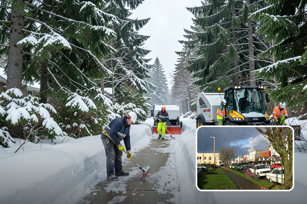 Sidewalk Salting in Arlington, Snohomish County, WA - Effective across typical lowland freeze temperatures
