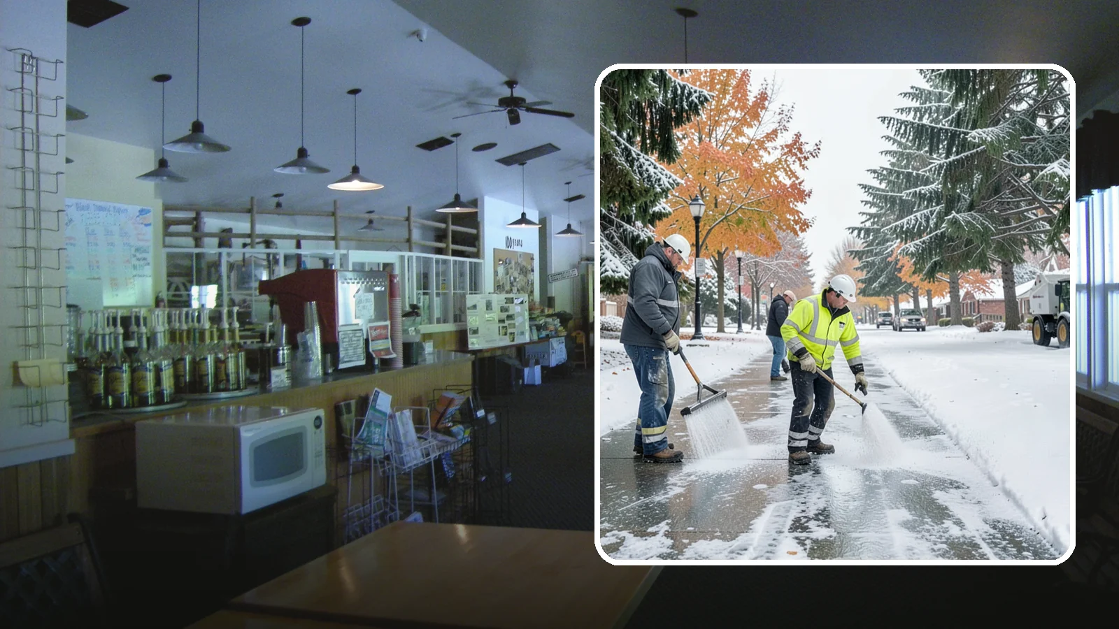 Sidewalk Salting in Black Diamond, King County, WA - We salt sidewalks to melt ice and maintain safe footing through typical Western Washington cold.