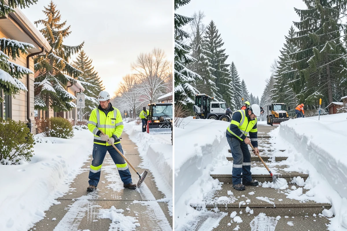 Sidewalk Salting in Bonney Lake, Pierce County, WA - We confirm temperatures suit salt's melting range