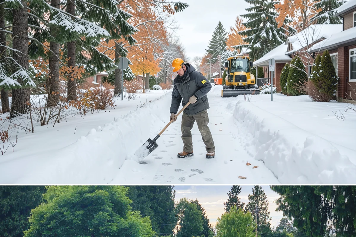 Sidewalk Salting in Bonney Lake, Pierce County, WA - Sidewalk salting runs strongest through the midwinter freeze window.