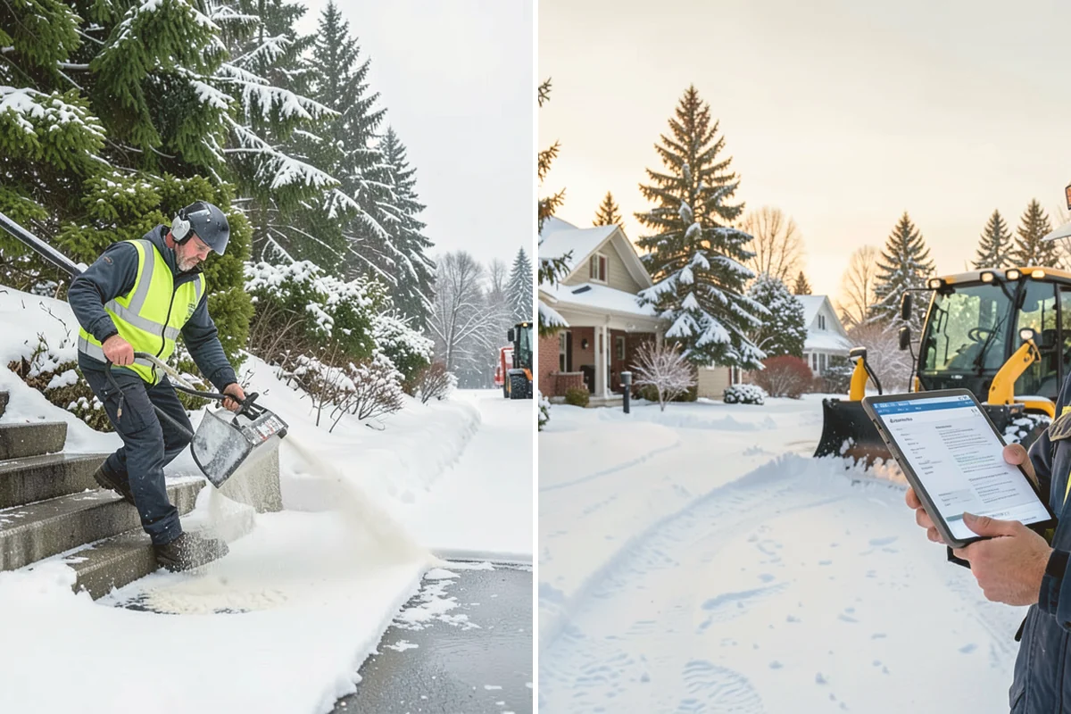 Sidewalk Salting in Bothell, King County, WA - We confirm temperatures suit salt's melting range