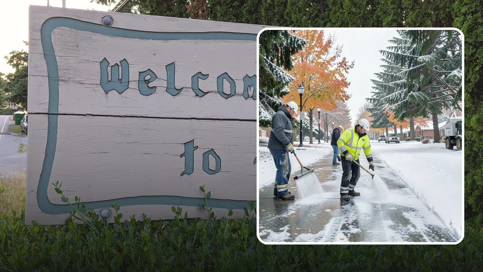 Sidewalk Salting in Brier, Snohomish County, WA - We salt sidewalks to melt ice and maintain safe footing through typical Western Washington cold.
