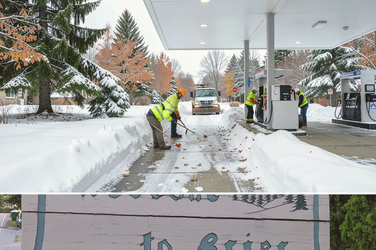Sidewalk Salting in Brier, Snohomish County, WA - Sidewalk salting runs strongest through the midwinter freeze window.