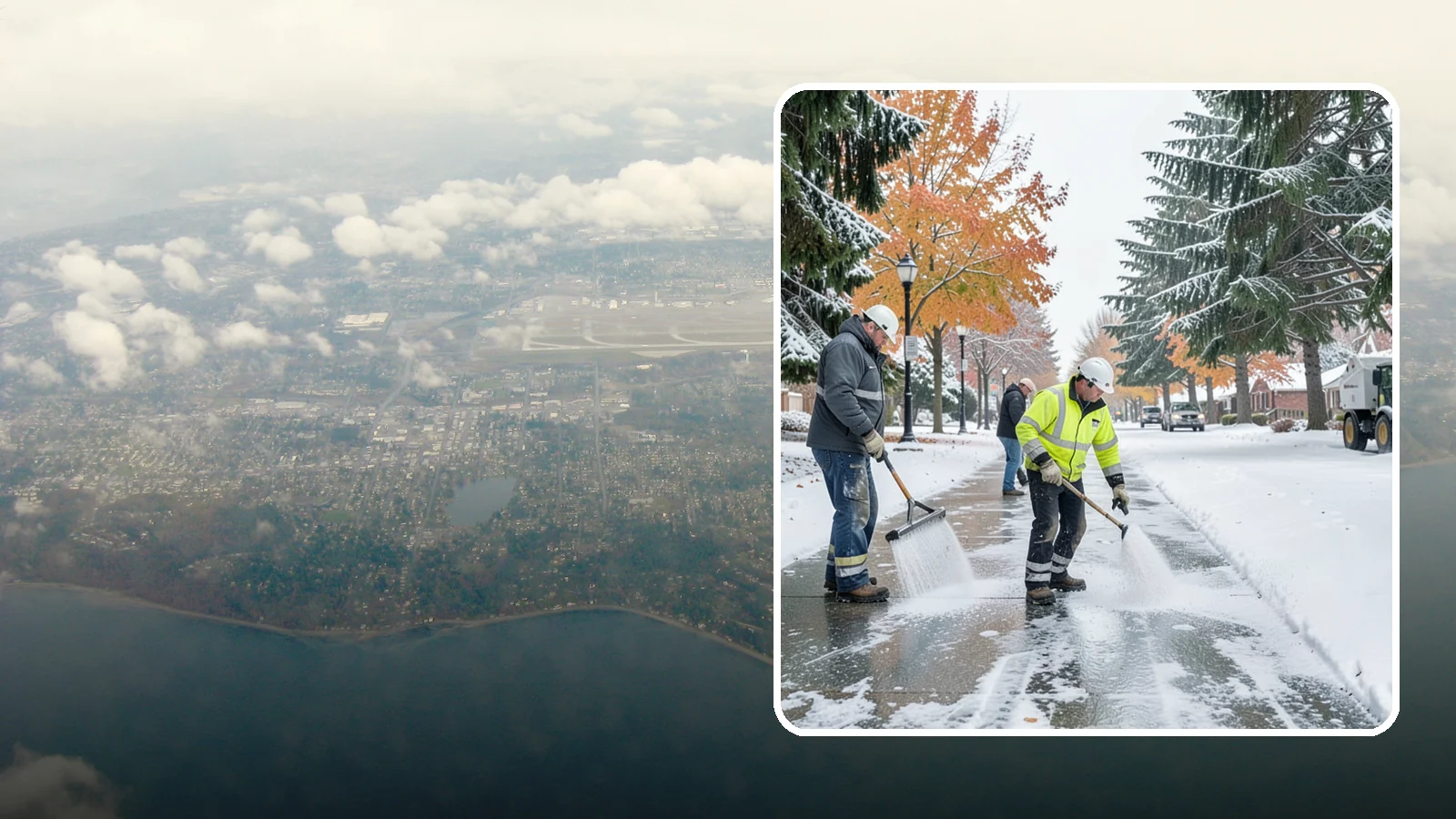 Sidewalk Salting in Burien, King County, WA - We salt sidewalks to melt ice and maintain safe footing through typical Western Washington cold.