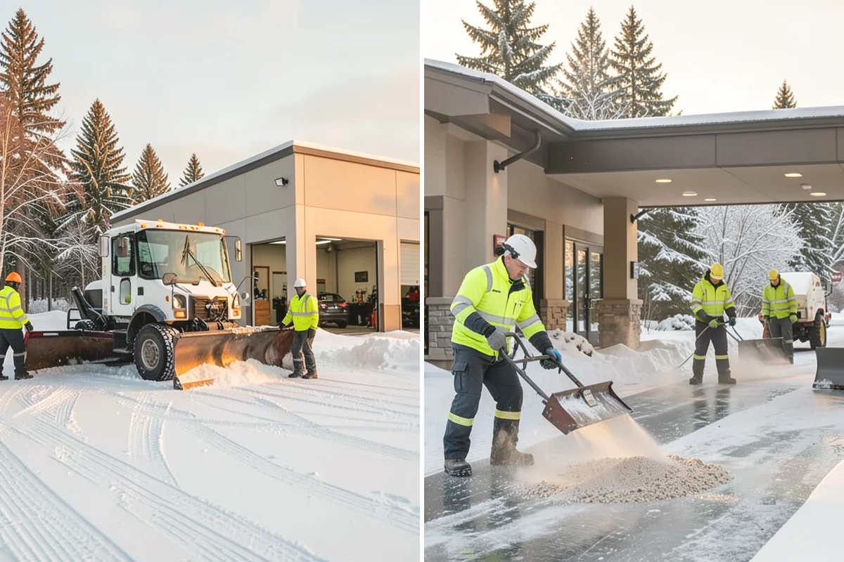 Sidewalk Salting in Burien, King County, WA - We confirm temperatures suit salt's melting range