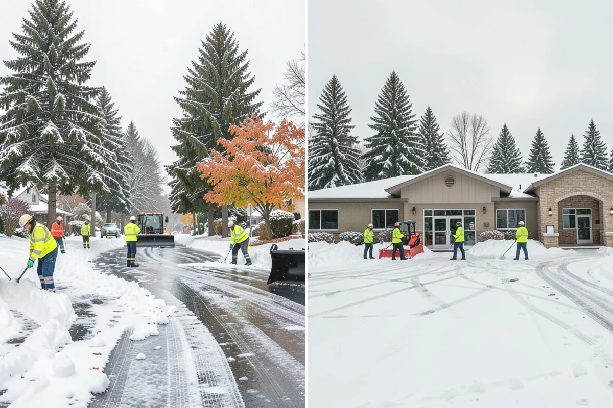 Sidewalk Salting in Burlington, Skagit County, WA - We confirm temperatures suit salt's melting range