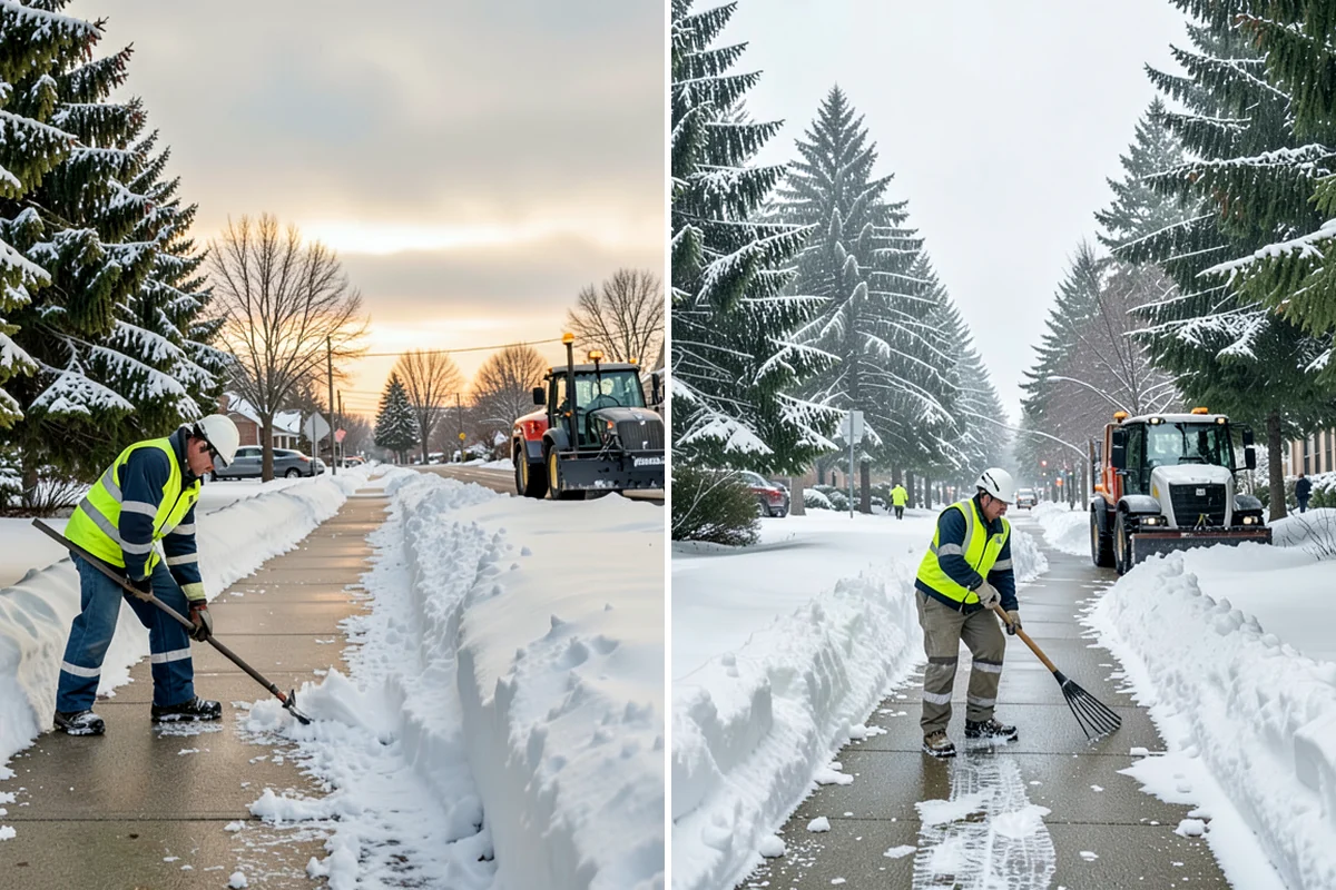 Sidewalk Salting in Concrete, Skagit County, WA - We confirm temperatures suit salt's melting range