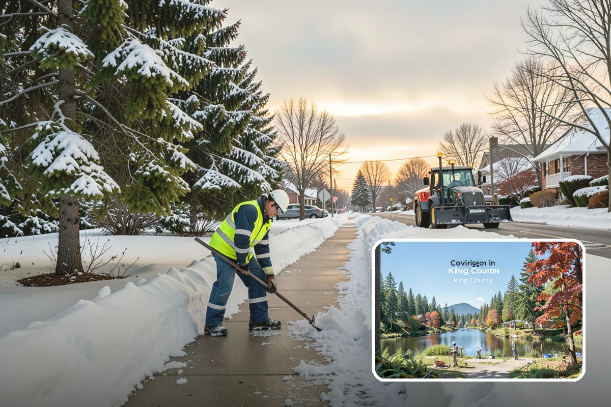 Sidewalk Salting in Covington, King County, WA - Effective across typical lowland freeze temperatures