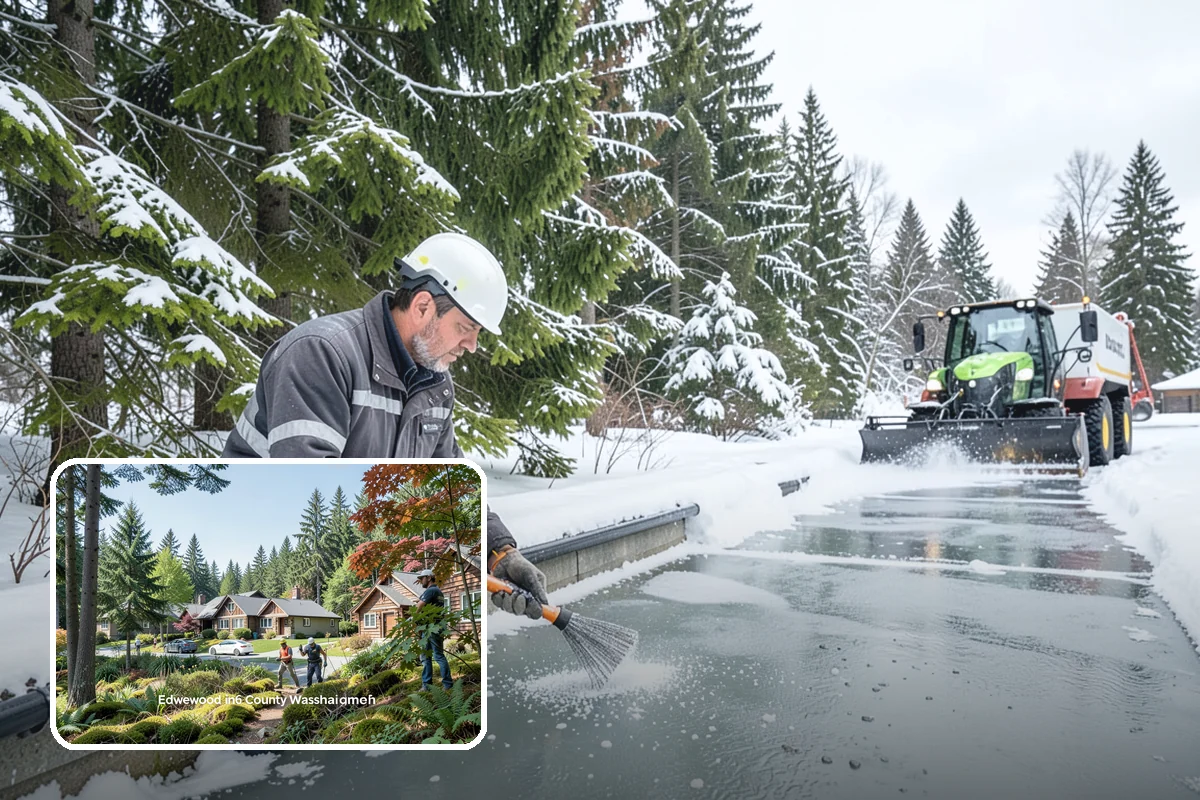 Sidewalk Salting in Edgewood, Pierce County, WA - Effective across typical lowland freeze temperatures